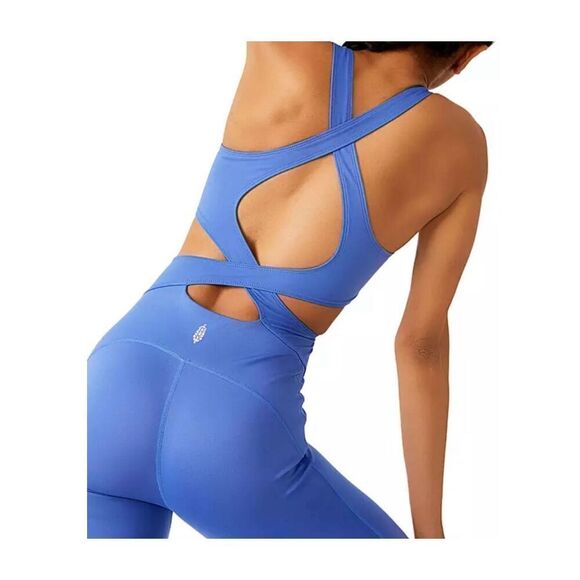 Free People Movement Back It Up Jumpsuit in Swim Club, XS $98 - Picture 6 of 7